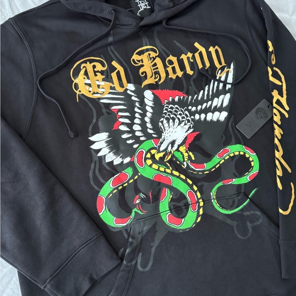 #240 (NWT) ED HARDY HOODIE. CLASSIC ART. - Picture 8 of 11